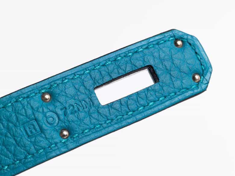 Detailabbildung:  Hermès Birkin Bag 35 cm „Turquoise“