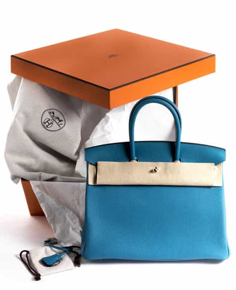 Detailabbildung:  Hermès Birkin Bag 35 cm „Turquoise“