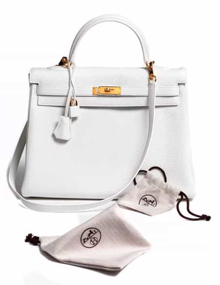 Detailabbildung:  Hermès Kelly Bag 35 cm „White“