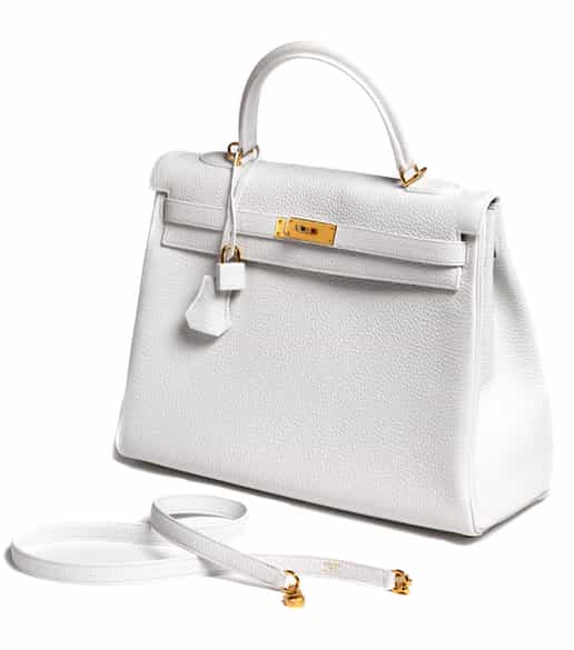 Detailabbildung:  Hermès Kelly Bag 35 cm „White“