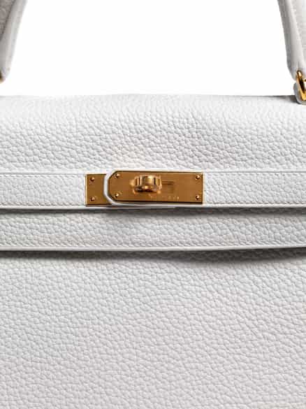 Detailabbildung:  Hermès Kelly Bag 35 cm „White“