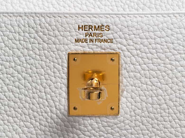 Detailabbildung:  Hermès Kelly Bag 35 cm „White“