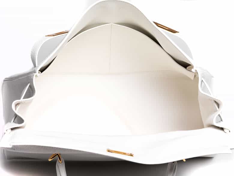Detailabbildung:  Hermès Kelly Bag 35 cm „White“