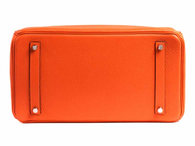 Detailabbildung:  Hermès Birkin Bag 35 cm „Feu Orange“