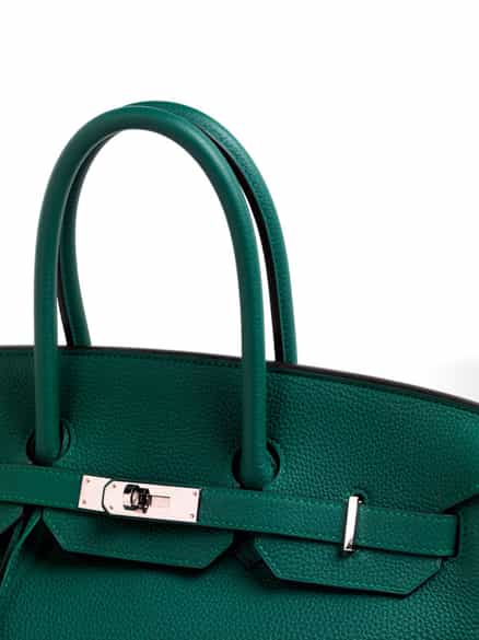 Detailabbildung:  Hermès Birkin Bag 35 cm „Malachite“