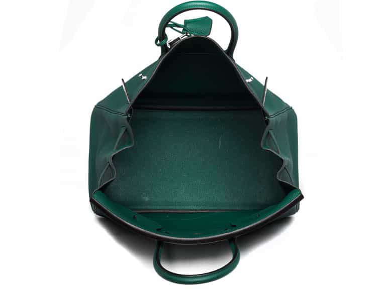 Detailabbildung:  Hermès Birkin Bag 35 cm „Malachite“