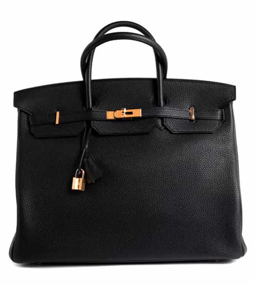 Detailabbildung:  Hermès Birkin Bag 40 cm „Noir“