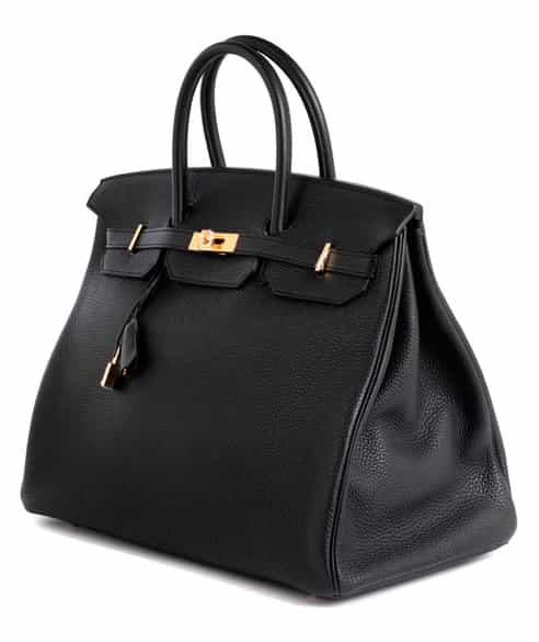Detailabbildung:  Hermès Birkin Bag 40 cm „Noir“