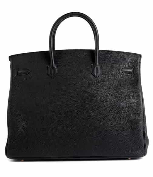 Detailabbildung:  Hermès Birkin Bag 40 cm „Noir“