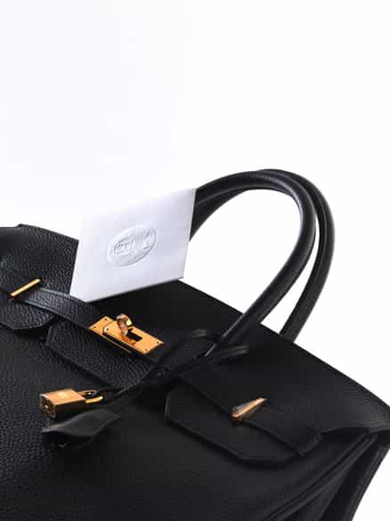 Detailabbildung:  Hermès Birkin Bag 40 cm „Noir“