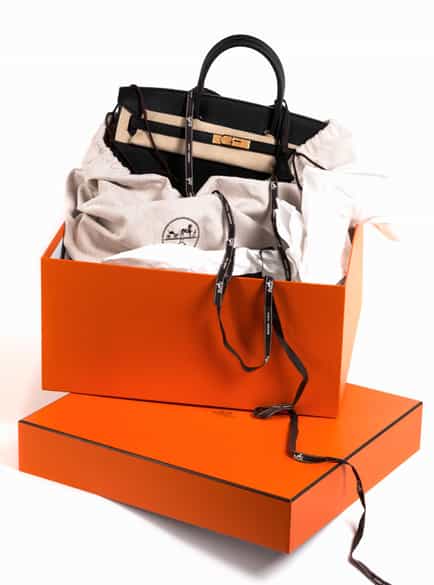 Detailabbildung:  Hermès Birkin Bag 40 cm „Noir“