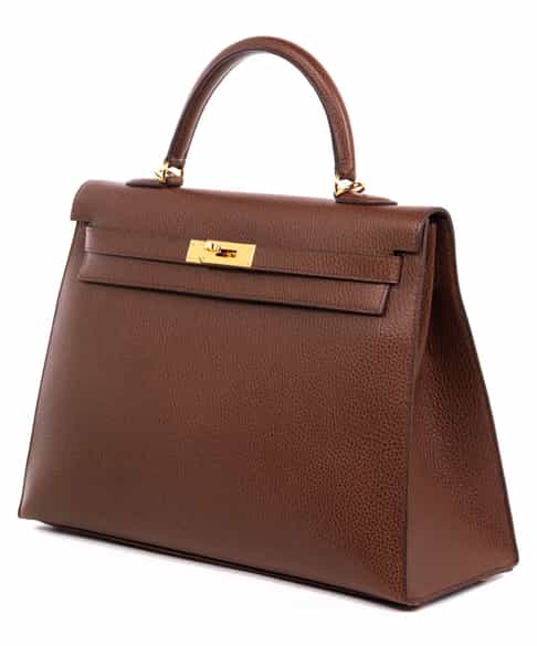 Detailabbildung: † Hermès Kelly Bag 35 cm „Havane“