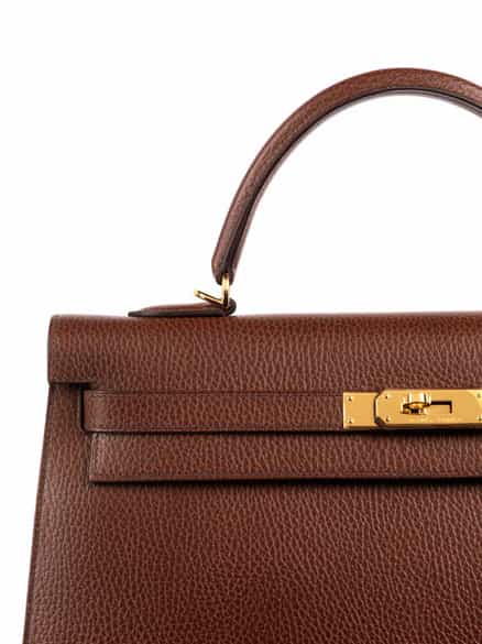 Detailabbildung: † Hermès Kelly Bag 35 cm „Havane“
