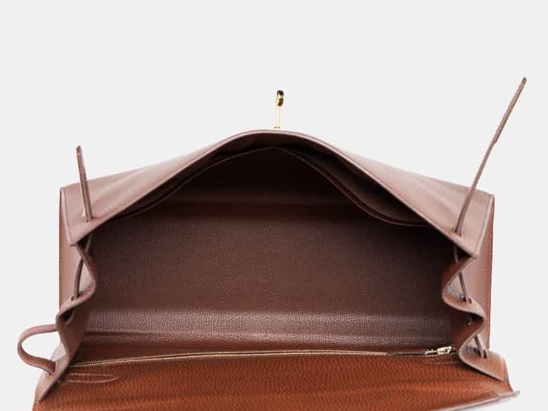 Detailabbildung: † Hermès Kelly Bag 35 cm „Havane“