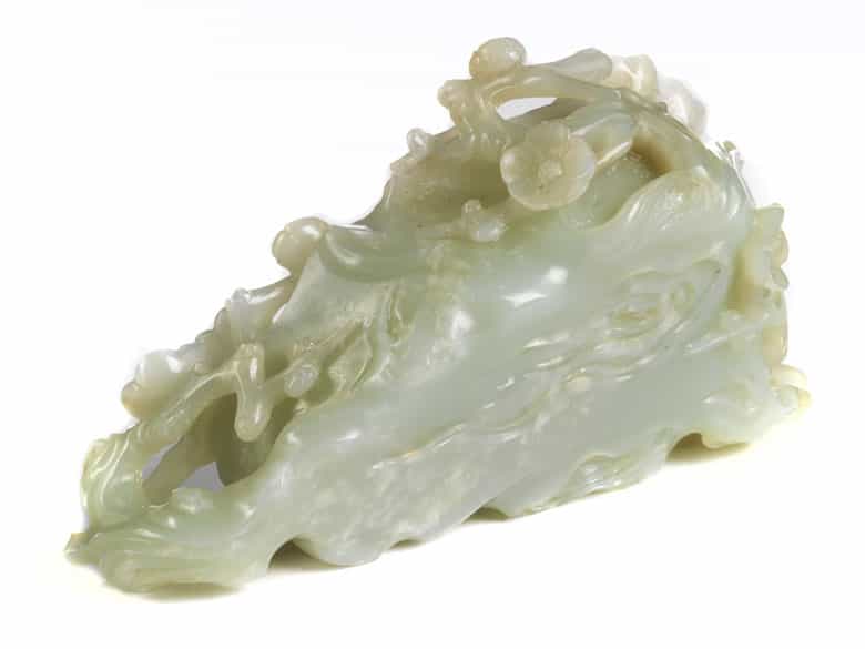 Detailabbildung:  Jadegeschnitzter Pinselwascher