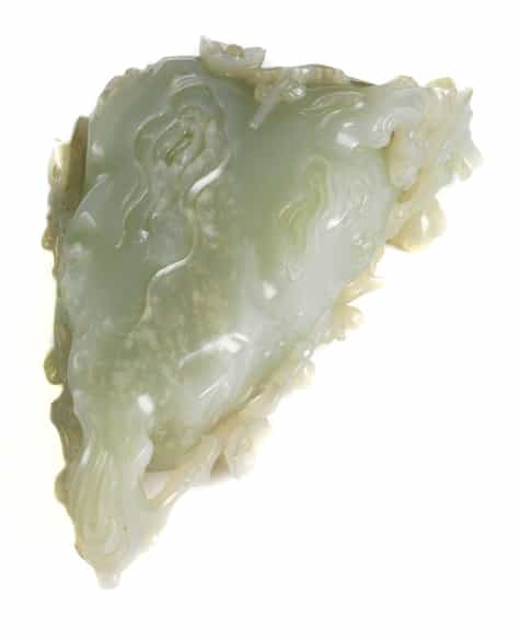 Detailabbildung:  Jadegeschnitzter Pinselwascher