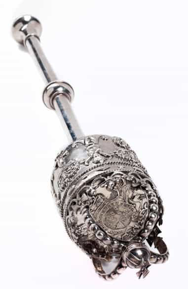 Detailabbildung:  Silberner Zeremonialstab