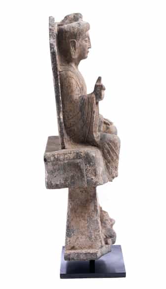 Detailabbildung:  Thronender, chinesischer Buddha