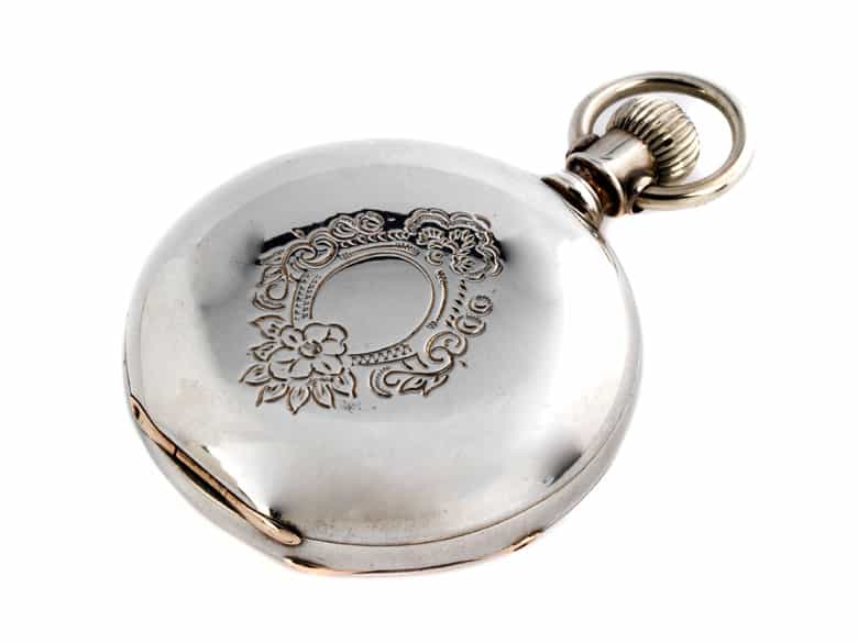Detailabbildung:  Savonnette Taschenuhr von Waltham, USA
