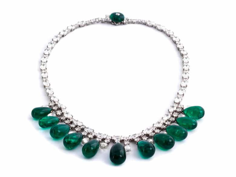 Detailabbildung:  Smaragd-Diamant-Collier