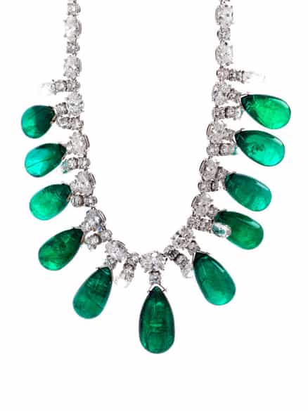 Detailabbildung:  Smaragd-Diamant-Collier