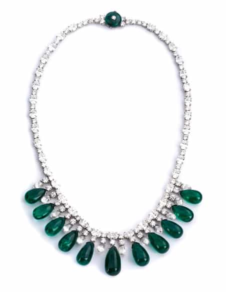 Detailabbildung:  Smaragd-Diamant-Collier