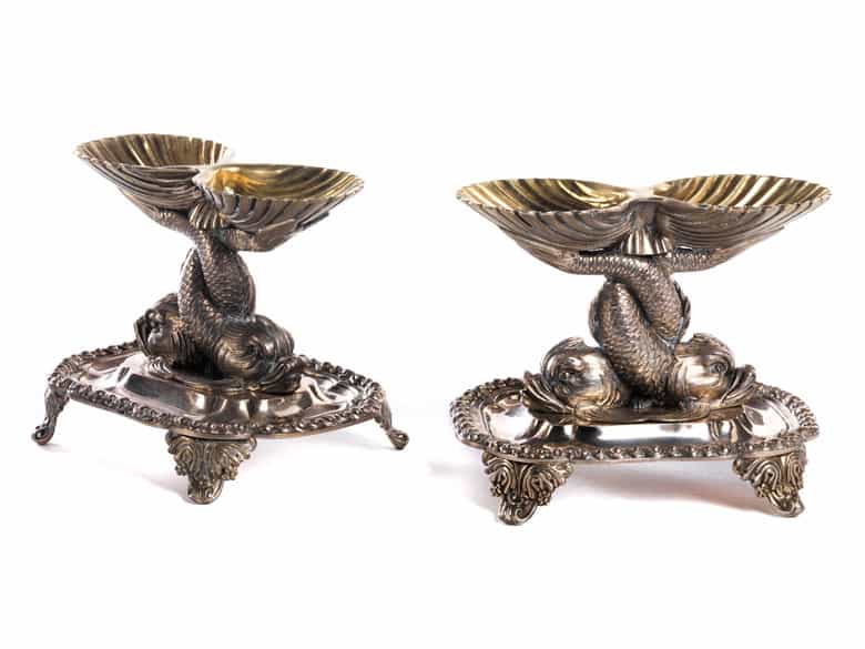 Detailabbildung:  Paar Silbersalièren