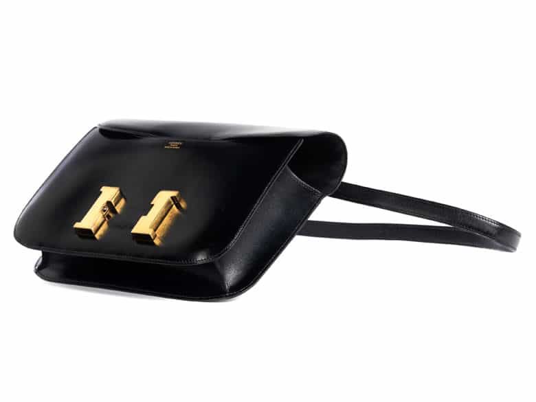 Detailabbildung:  Hermès Constance 24 cm „Noir“