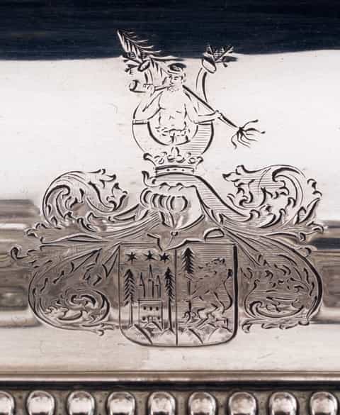 Detailabbildung:  Paar große Silberkandelaber