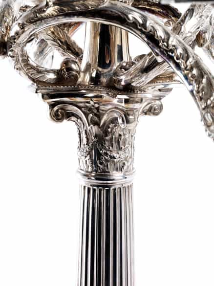 Detailabbildung:  Paar große Silberkandelaber