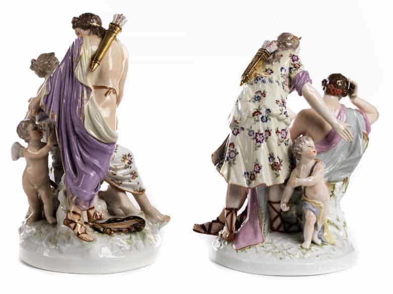 Detailabbildung:  Paar Porzellangruppen von KPM