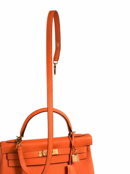 Detailabbildung: Hermès Kelly Bag 32 cm „Orange“