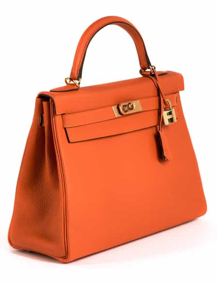 Detailabbildung: Hermès Kelly Bag 32 cm „Orange“