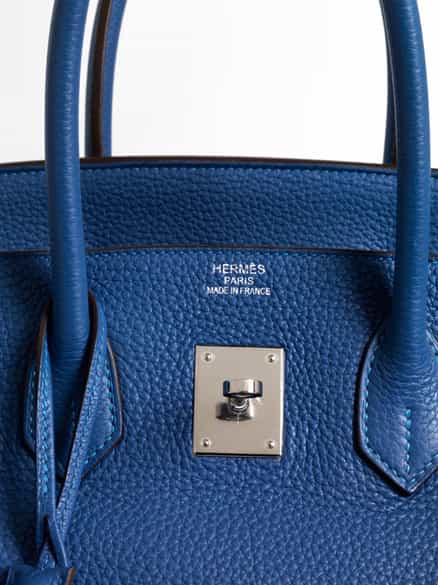 Detailabbildung: † Hermès Birkin Bag 35 cm „Mykonos“