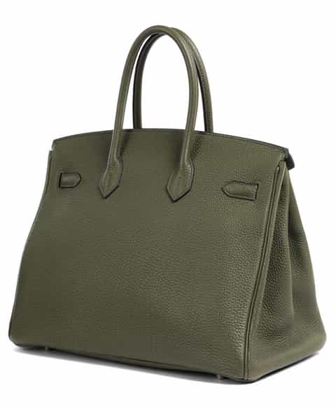 Detailabbildung: † Hermès Birkin Bag 35 cm „Vert Veronese“