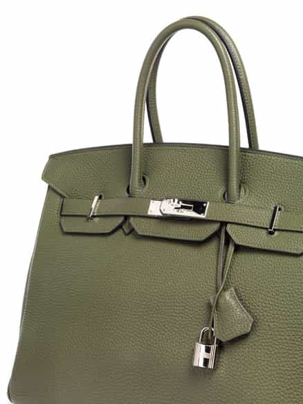 Detailabbildung: † Hermès Birkin Bag 35 cm „Vert Veronese“