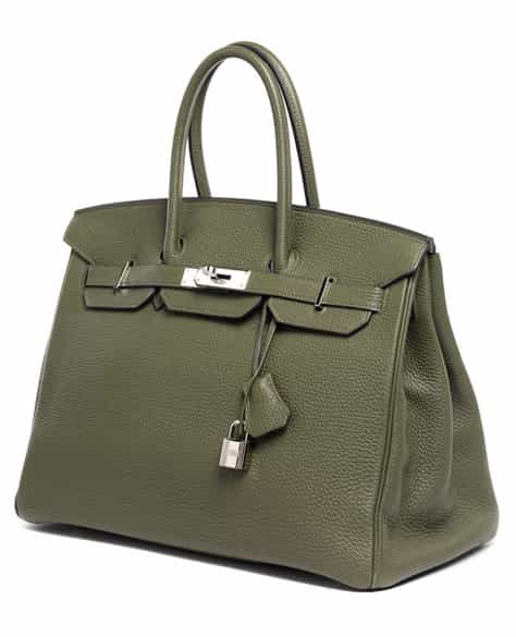 Detailabbildung: † Hermès Birkin Bag 35 cm „Vert Veronese“