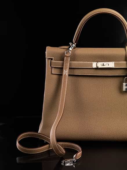 Detailabbildung: Hermès Kelly Bag 35 cm „Etoupe“