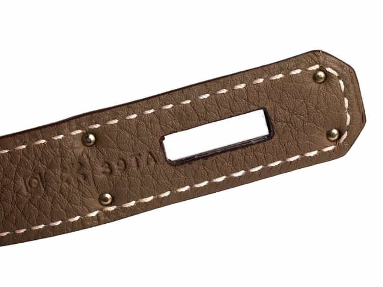 Detailabbildung: Hermès Kelly Bag 35 cm „Etoupe“