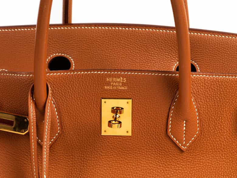 Detailabbildung: Hermès Birkin Bag 40 cm „Gold“