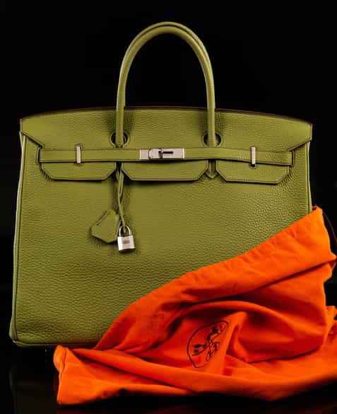 Detailabbildung: Hermès Birkin Bag 40 cm „Vert Anis“