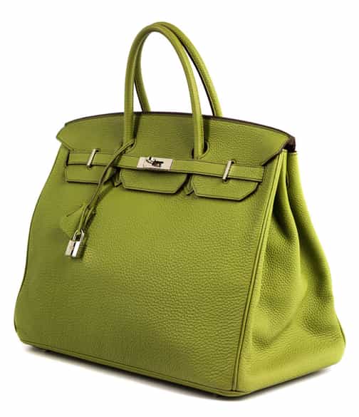 Detailabbildung: Hermès Birkin Bag 40 cm „Vert Anis“