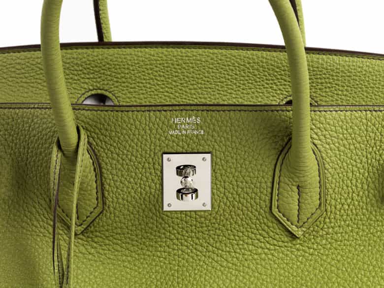 Detailabbildung: Hermès Birkin Bag 40 cm „Vert Anis“