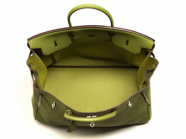 Detailabbildung: Hermès Birkin Bag 40 cm „Vert Anis“