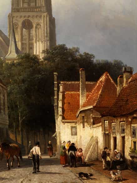 Detailabbildung: Cornelis Springer, 1817 Amsterdam - 1891 Hilversum