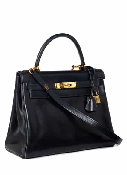 Detailabbildung: Hermès Kelly Bag 28 cm „Bleu marine“