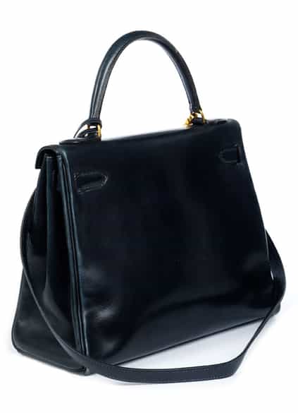 Detailabbildung: Hermès Kelly Bag 28 cm „Bleu marine“