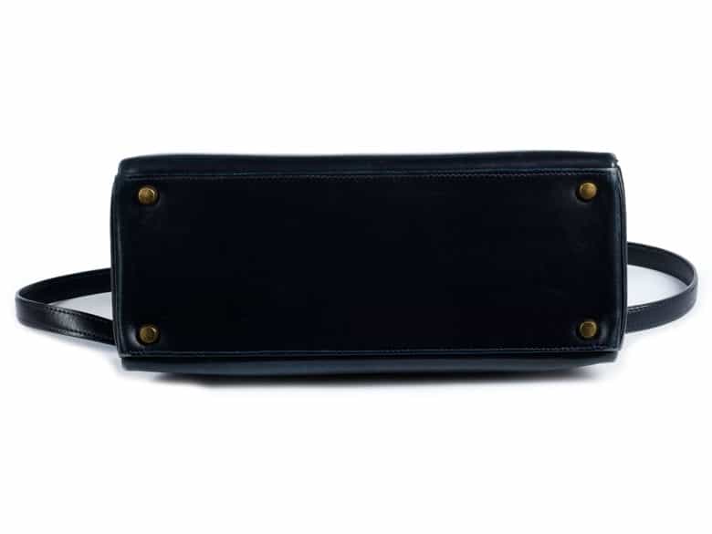 Detailabbildung: Hermès Kelly Bag 28 cm „Bleu marine“