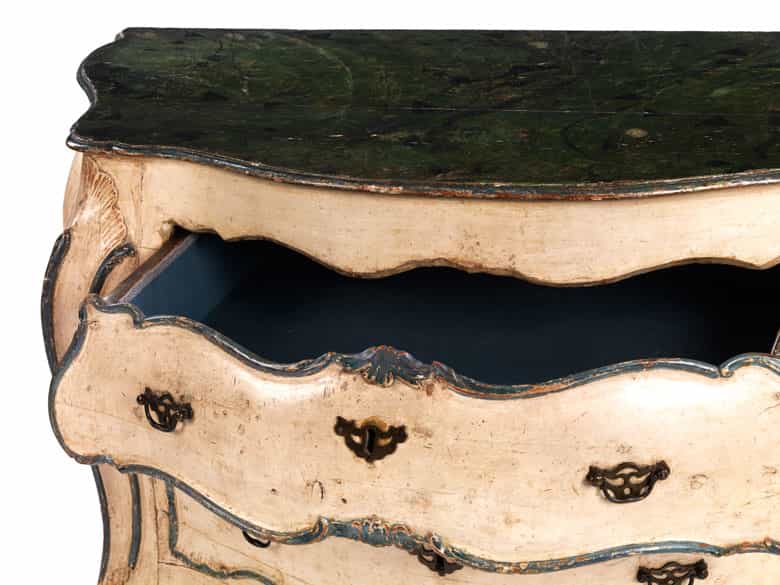 Detailabbildung:  Außergewöhnliche venezianische Rokoko-Kommode