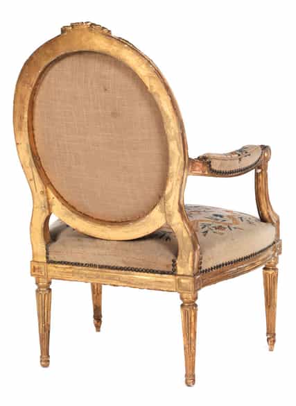 Detailabbildung: Satz von vier eleganten Louis XVI-Fauteuils